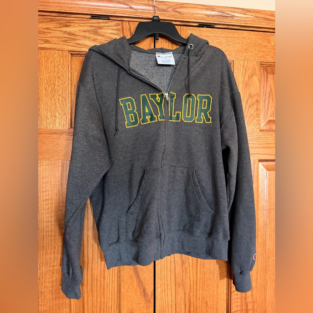 Baylor Bears Gray Zip-Up Champion Hoodie